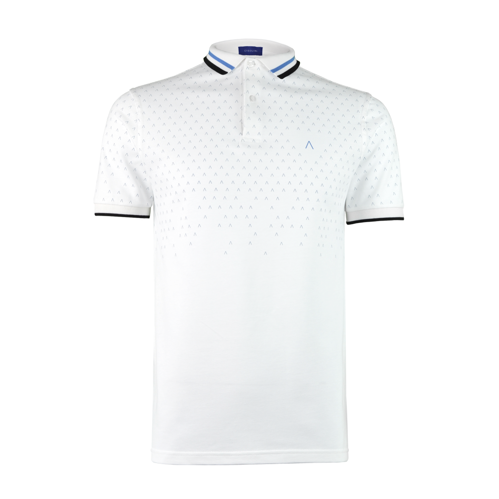 Casolari | White Blue Polo Shirt Alpha