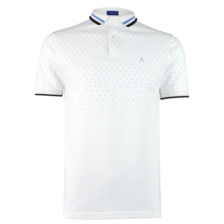 White Blue Polo Shirt Alpha 1